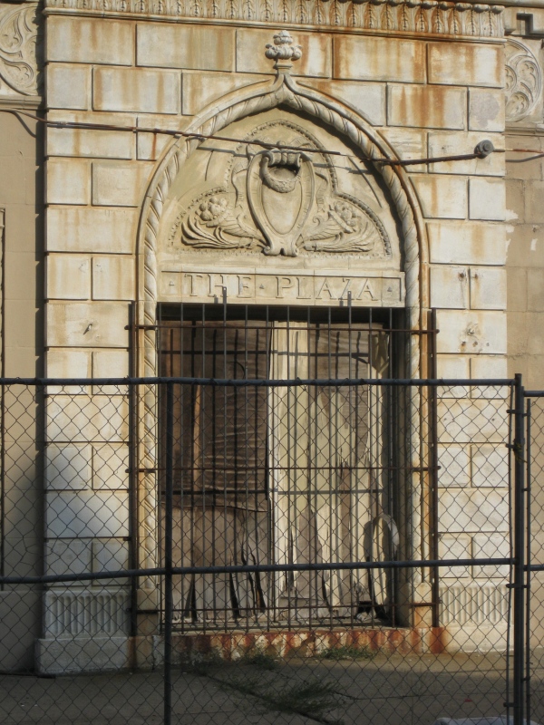doorway detail of The Plaza Hotel, Camden NJ